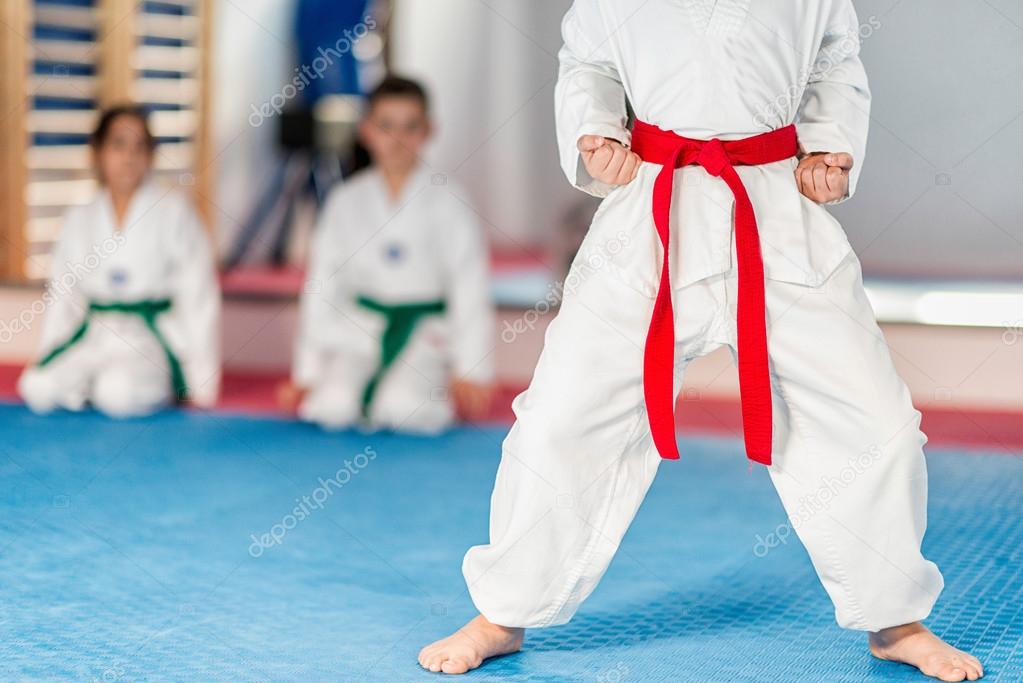 Crianças a treinar artes marciais em ambiente seguro